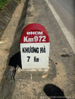 Kilometrovník na Ho Či Minově silnici